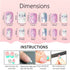 Rain Bingo 72 Pieces False Nails for Kids, Unicorn Short Fake Artificial Full Cover Nail Art Kits with Glue Tabs