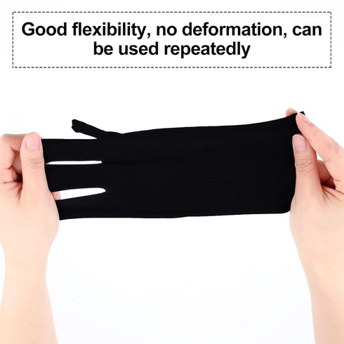 Syhood 3 Pair UV Gloves for Nail Lamp, UPF50+ UV Fingerless Protection Gloves for Manicures
