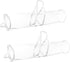 Wrapping Paper Storage - Set of 2 Organizers for 50 Rolls of Gift Wrap - Clear Totes with Handles for Holiday or Any