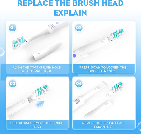 Electric Toothbrush Replacement Heads, 4/8/16 Pcs Sensitive Dual Clean Sets Fit for Braun Oral B