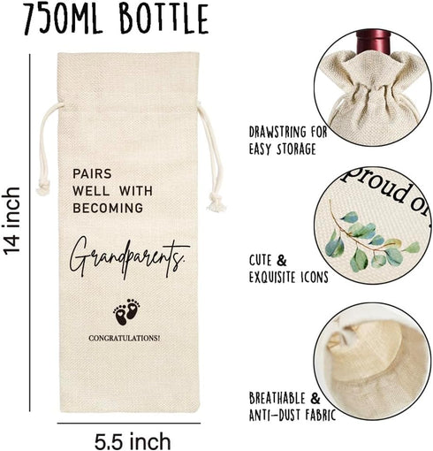 Opininqo 2026 Grandparent Gift - Pairs Well With Becoming Grandparent, Pregnancy Announcement Gifts for Grandmother