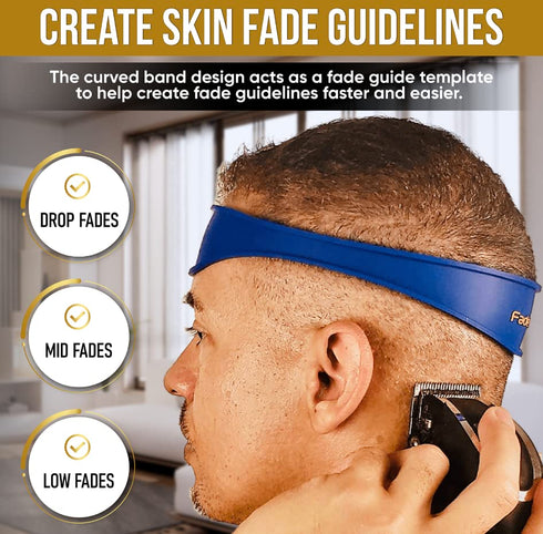 Neckline Shaving Template | Curved Silicone Band for DIY Haircuts | Fade Haircut Guide for Clippers