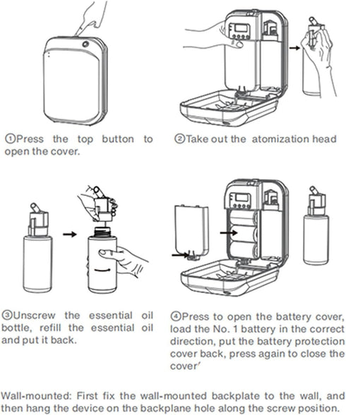 Hamwesh 300m Essential Oil Diffuser, Waterless Aromatherapy Diffuser with Timer & Bluetooth App Control, Smart Scent