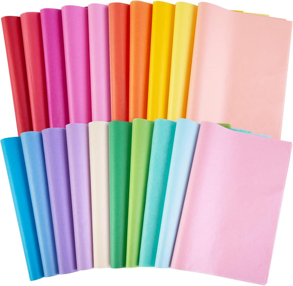 Koogel Tissue Paper Bulk 330 Sheets 20 Colors 14 x 10 Inch Gift Wrapping Paper for Holiday Birthday DIY Project