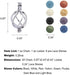 Essential Oil Diffuser Necklace Twisted Ball Aromatherapy Locket Pendant with 8 Lava Stone Balls