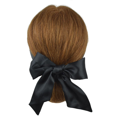 Wig Grip Band Soft Satin Scarf Fashion Headbands for Lace Frontal Wigs, Makeup, Sports, Yoga, Facial (1 Pcs, Black)