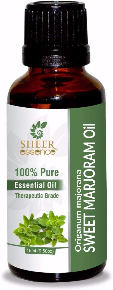 Sweet Marjoram Oil, 100% Pure Natural Undiluted Therapeutic Grade, 0.50 Fl.OZ (15 ML)