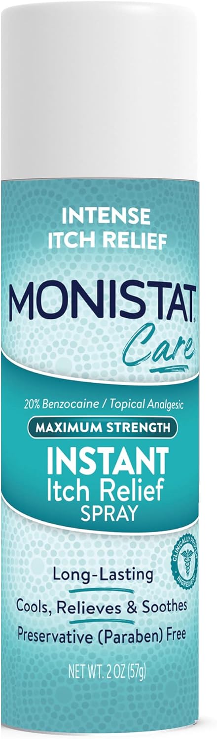 Monistat Instant Itch Relief Spray for Women, Maximum Strength Feminine Care, 2 oz