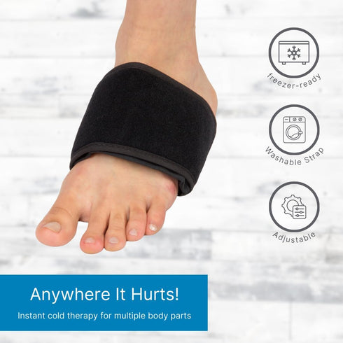 NatraCure Cold Therapy Wrap, 20" Strap - 2 Pack (Small Reusable Gel Ice Pack for Pain Relief)