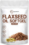 Flaxseed Oil 1400mg Softgels, 300 Counts | Cold Pressed, Rich in Omega 3, Support Heart Health & Immune System
