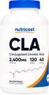 Nutricost CLA (Conjugated Linoleic Acid) 2,400mg, 120 Softgels - Gluten Free, Non-GMO, 800mg Per Softgel
