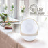 Party Plastic Bowls - White with Gold Rim, 10 Count Round Plates, Elegant Premium Durable Dessert Bowls for Celebrations