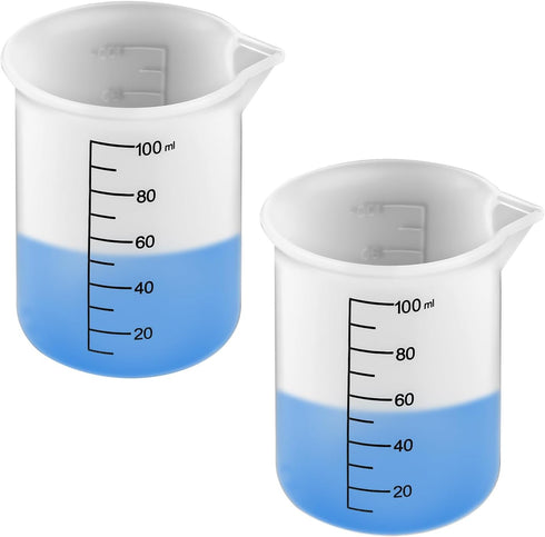 2pcs Silicone Measuring Cup for Laundry Detergent Dispenser, Liquid Detergent with Scale Marks for Precise Measurement