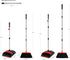 Broom and Dustpan Set, Indoor Broom with Dust Pan Combo for Home, Office, Kitchen, Lobby & Pet Hair Cleaning