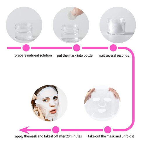 Natural 24Pcs DIY Compressed Facial Mask Cotton Face Mask Sheet for Skin Care
