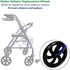 Walker Rollator Replacement 7.5" Wheels Black (1pis) (FRONT 1) by HEALTHLINE