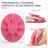 Silicone Body Scrubber, Gentle Exfoliating Shower Bath Wash Brush for Sensitive Skin, Easy to Clean, 1 Pack, Pink