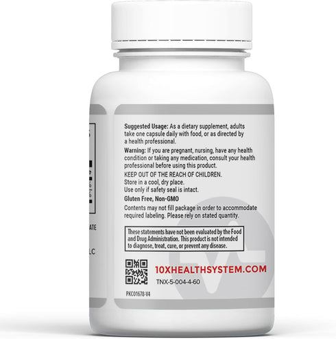 10X Health Vitamin D3 K2 - 125 mcg Vitamin D and 90 mcg Vitamin K Supplements for Bone Health, 60 Capsules