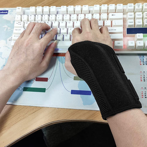 NuCamper Wrist Brace for Carpal Tunnel - Right Left Hand Support with Adjustable Straps for Pain Relief