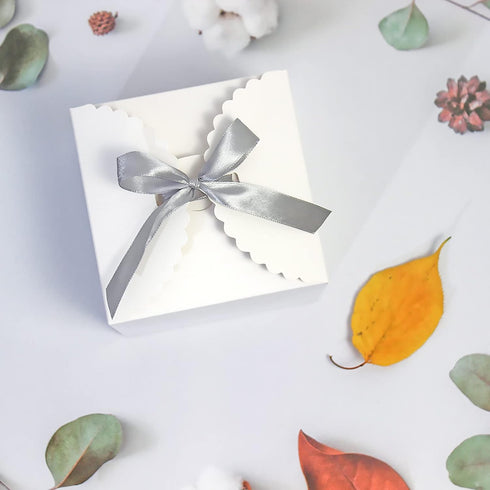 WEWILUCK Small White Gift Box, 10 PCS Pretty Favor Boxes with Lids for Wedding, Birthday, Party, Holiday