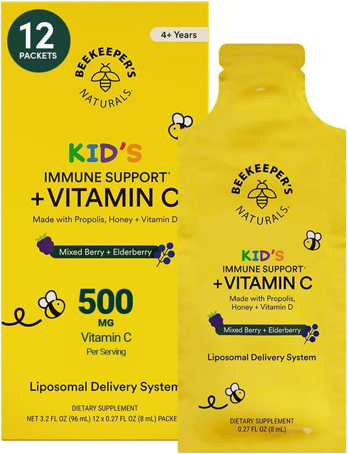Kid's Immune Liposomal Vitamin C by Beekeeper's Naturals, 500 mg Vitamin C,