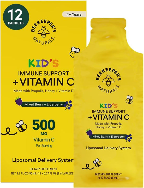 Kid's Immune Liposomal Vitamin C by Beekeeper's Naturals, 500 mg Vitamin C,