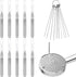 10pcs Shower Head Cleaners with 10pcs Needle Picks, Anti-Clogging Tiny Crevice Cleaner Tool for Bathroom (Gray)