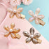 MIAO JIN 12Pcs Crystal Hair Clips, Pearls Alligator Hairpins for Women's and Girls Hair Accessories