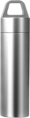 Small Pill Case: Portable Metal Pill Container Keychain, Waterproof Mini Stainless Steel Pill Organizer for Travel