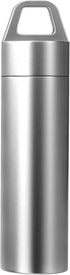 Small Pill Case: Portable Metal Pill Container Keychain, Waterproof Mini Stainless Steel Pill Organizer for Travel