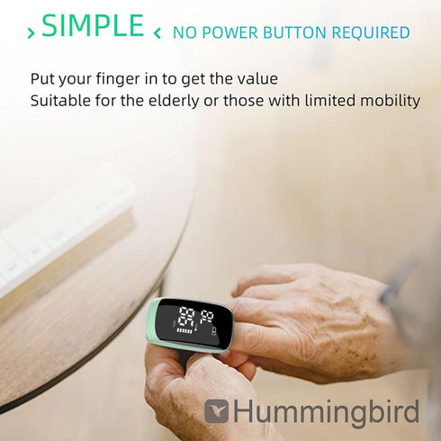 Rechargeable Fingertip Pulse Oximeter, Accurate SpO2 Reading for Outdoor Sports and Home Use