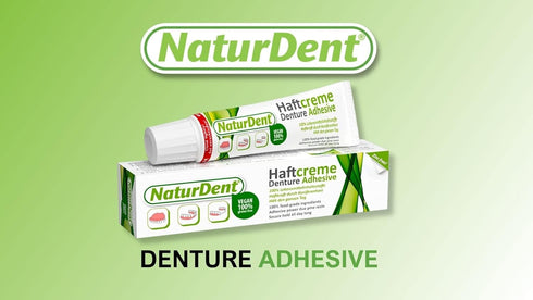NaturDent Natural Strong Denture Adhesive, Holds Dentures Longer, No Zinc, No Petrochemical, No Yucky Taste