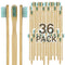 36 Prepasted Bamboo Toothbrushes, Individually Wrapped, Biodegradable, Vegan, Soft Bristles, Mint Flavors, Travel