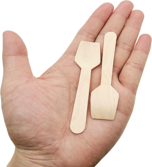 Mini Wooden Spoons - 4 inch Disposable Birchwood Ice Cream Dessert Spoons, 200pcs, Biodegradable Compostable