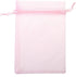 Wudygirl 100pcs Sheer Pink 5''X7 Organza Bags - Drawstring Jewelry Pouches for Baby Shower & Party Favors