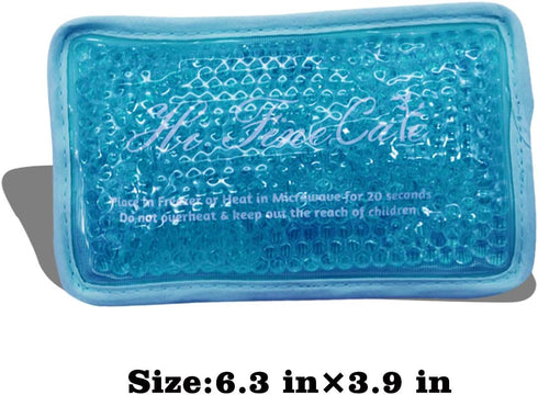 Gel Beads Ice Pack, Reusable Hot Cold Pack for Injury, Pain Relief for Knee, Shoulder, Foot, Ankle, 3PCS/Blue