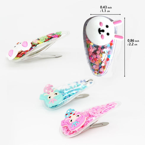 TANLOMY Sparkle Girl Hair Clips, 10 Pieces Glitter Barrettes Kit for Toddler Girls, Kids Hair Accessories Gift Set