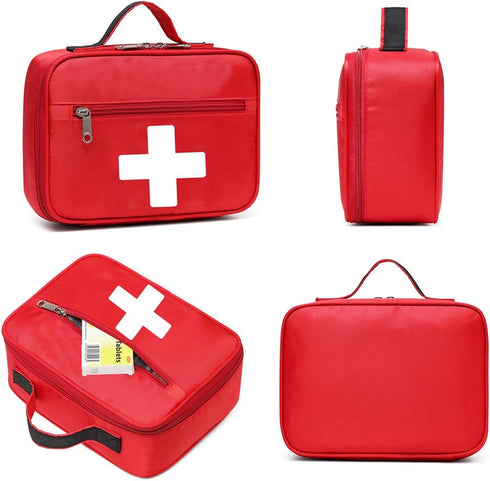 Gatycallaty Empty First Aid Bag - Medium Emergency Treatment Medical Multi-Pocket for Home Office Car Traveling Hiking