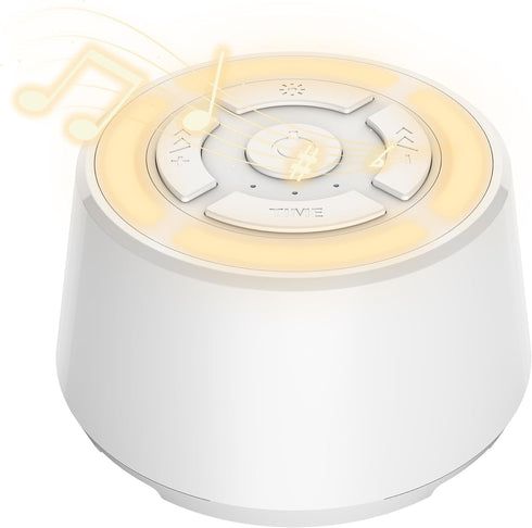 SPLENPAW Noise Sound Machine with 16 Soothing Sounds, Memory Function, 3-Color Night Light