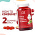 RTMGOB Gummy, B12, 1000 Supplement-60 Gummies Apple Cider Vinegar Vitamin mg, Apple Flavor, Vegan, Non-GMO, Gluten Free