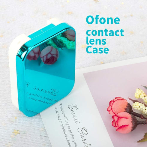 ofone Contact Lens Case, Two Pack Portable Travel Cases with Remover Tool, Tweezers, Mirror, Solution Bottle