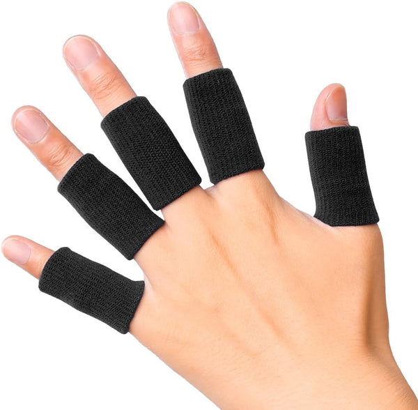JBM 5-Pack Finger Sleeves Sport Finger Brace Protector Compression Sleeve for Arthritis