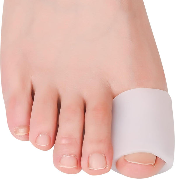 Gel Big Toe Sleeves - 10 Pack Toe Tubes for Pain Relief from Corns, Blisters, Calluses, and Hammer Toes