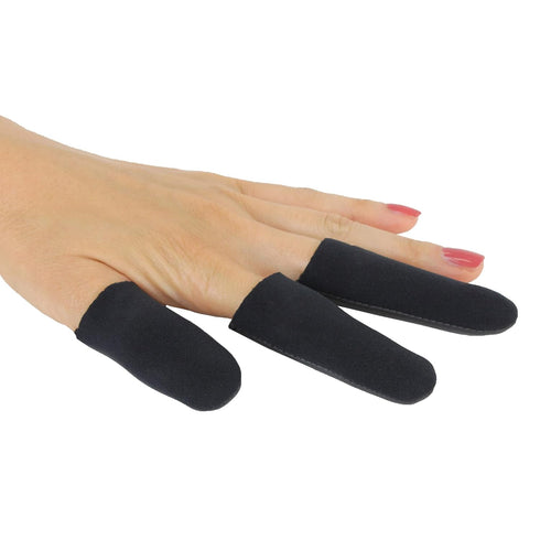 Jatai Heat Shield Professional High Heat Resistant Finger Protection Guards for Curling Irons, 3pc (Small/Medium, Black)