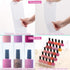 JIASHENG Two Nail Polish Organizer Case Holders, 48 Bottles Storage Box with Adjustable Space Divider