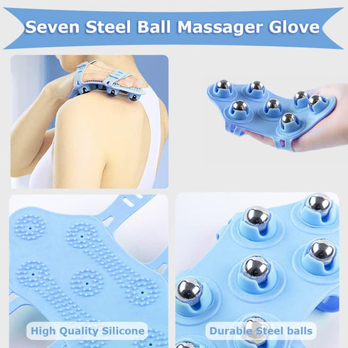 MUMUWIND (7 Packs) Trigger Point Massage Tools - Spiky Massage Balls, Peanut Trigger Point Ball, Fascial Ball, Massage