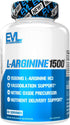 Evlution Nutrition Nitric Oxide Booster L-Arginine Supplement - High Potency 1500mg for Enhanced Pumps Energy Muscle