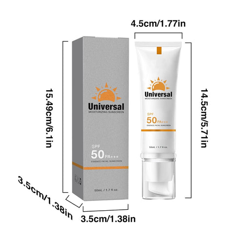2Pcs Tinted Sunscreen SPF 50 for Face, Universal Moisturizing Protector, Travel Size, No Sticky Skin Care Solution