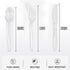 300 Count Heavy Duty Clear Plastic Silverware, 100 Plastic Forks, 100 Plastic Spoons, 100 Plastic Knives, BPA-Free Heat Resistant Disposable Plastic Cutlery Set for Party by VITEVER