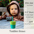 Mini Short Pinch Test Passed 5.5" Replacement Reusable Silicone Small Straws for Toddlers & Kids